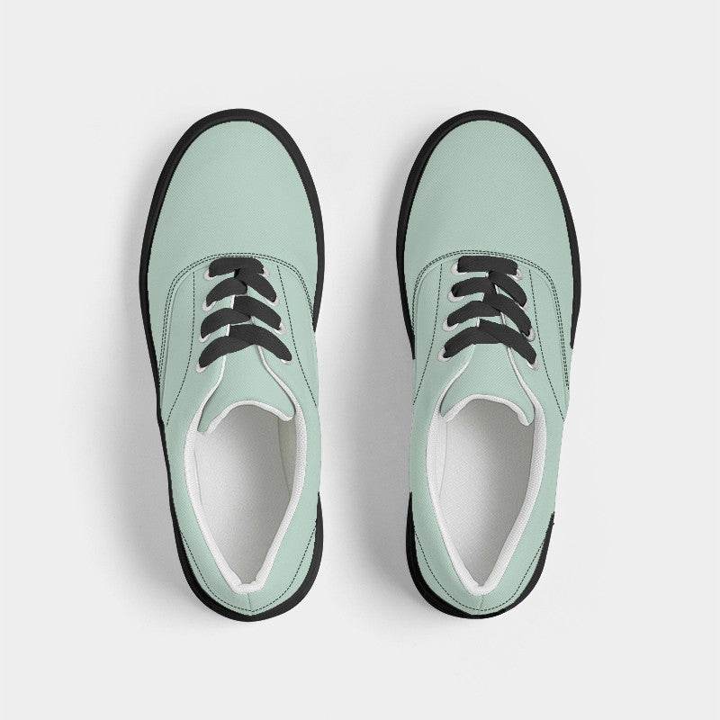 Light Fully-Muted Green Men's Canvas Sneakers (BGG2-FM-LI) - Top