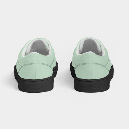 Light Fully-Muted Green Men's Canvas Sneakers (G-FM-LI) - Back