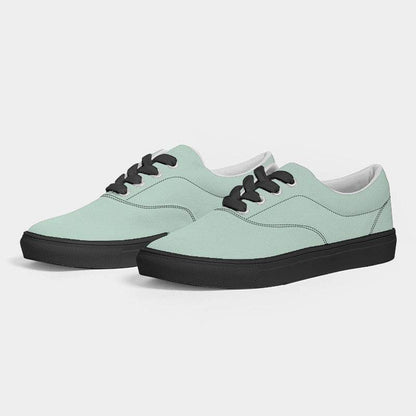 Light Fully-Muted Green Women's Canvas Sneakers (BGG2-FM-LI) - Side 3