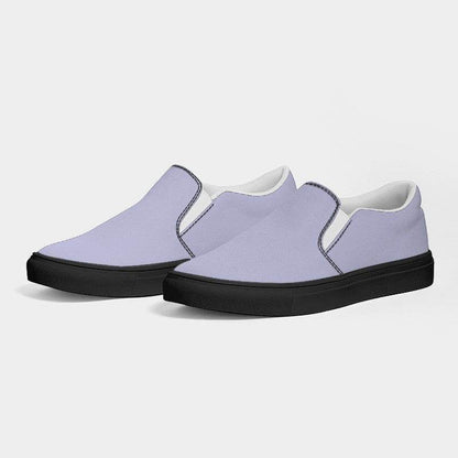 Light Fully-Muted Indigo Men's Slip-On Canvas Sneakers (PUI2-FM-LI) - Side 3