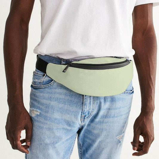 Light Fully-Muted Lime Belt Bag (L-FM-LI) - Man Front CloseUp