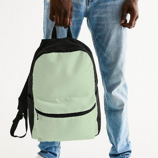 Light Fully-Muted Lime Canvas Backpack (GL2-FM-LI) - Man Holding