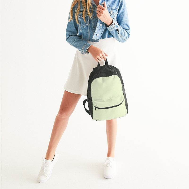 Light Fully-Muted Lime Canvas Backpack (L-FM-LI) - Woman