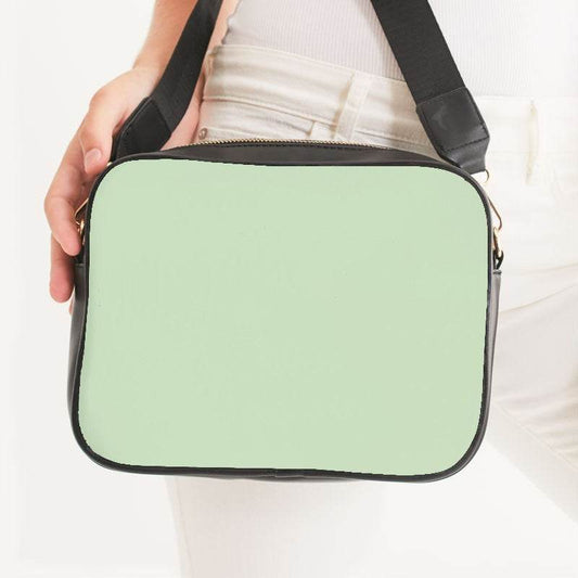 Light Fully-Muted Lime Crossbody Bag (GL2-FM-LI) - Woman Front CloseUp