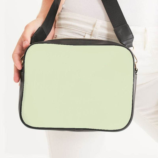 Light Fully-Muted Lime Crossbody Bag (L-FM-LI) - Woman Front CloseUp