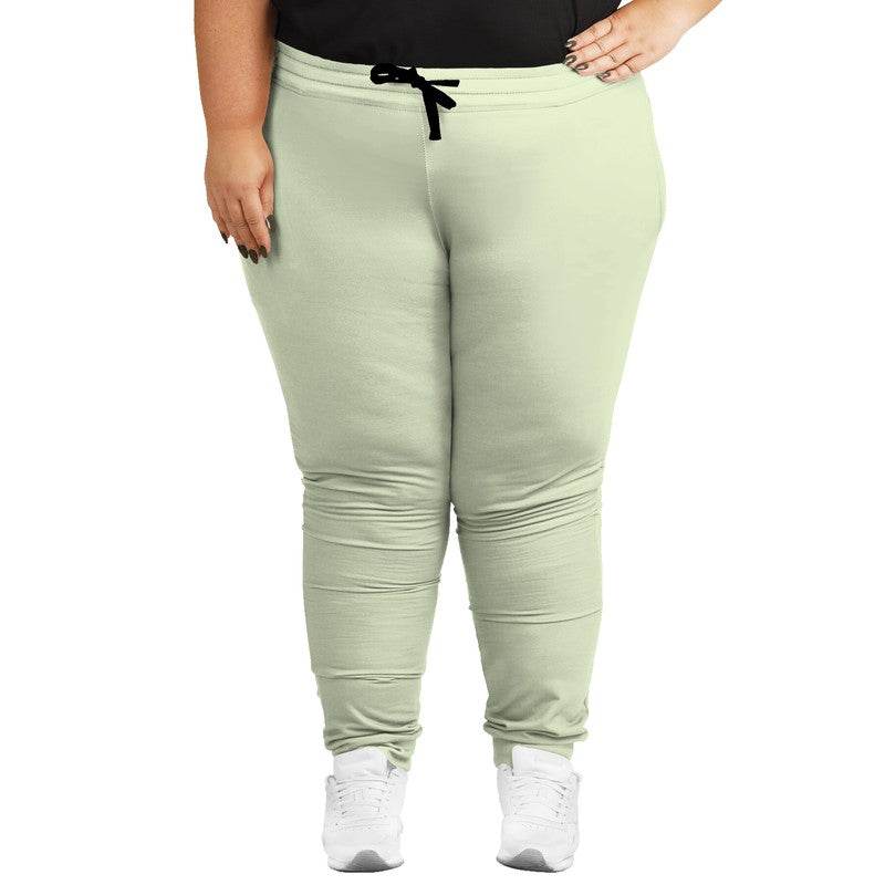Light Fully-Muted Lime Joggers PLUS (L-FM-LI) - Woman Front PLUS
