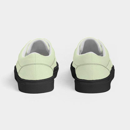 Light Fully-Muted Lime Men's Canvas Sneakers (L-FM-LI) - Back