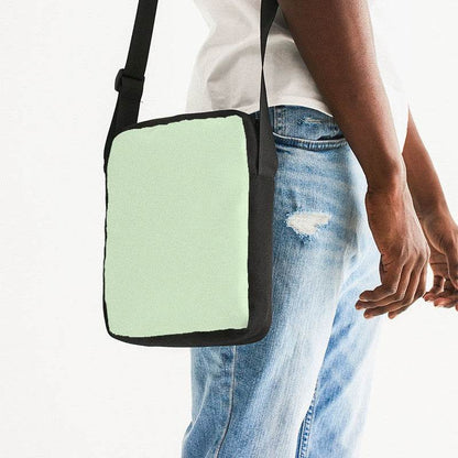 Light Fully-Muted Lime Messenger Pouch (GL2-FM-LI) - Man Side CloseUp