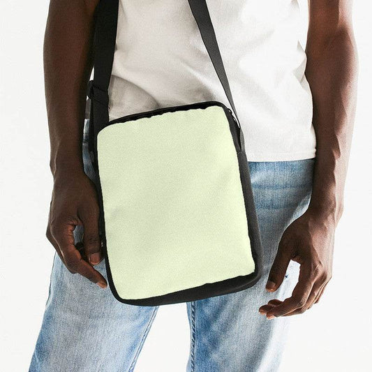 Light Fully-Muted Lime Messenger Pouch (L-FM-LI) - Man Front CloseUp