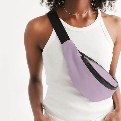 Light Fully-Muted Magenta Belt Bag (M-FM-LI) - Woman Front CloseUp