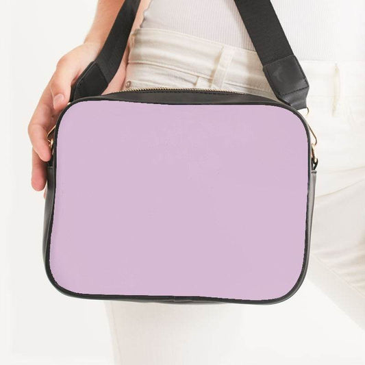 Light Fully-Muted Magenta Crossbody Bag (M-FM-LI) - Woman Front CloseUp