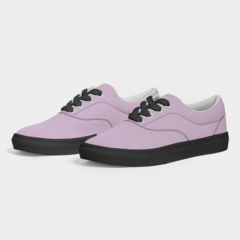 Light Fully-Muted Magenta Men's Canvas Sneakers (M-FM-LI) - Side 3