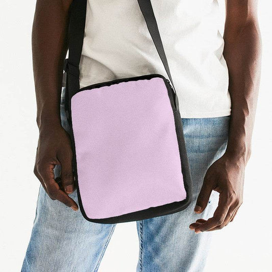 Light Fully-Muted Magenta Messenger Pouch (M-FM-LI) - Man Front CloseUp