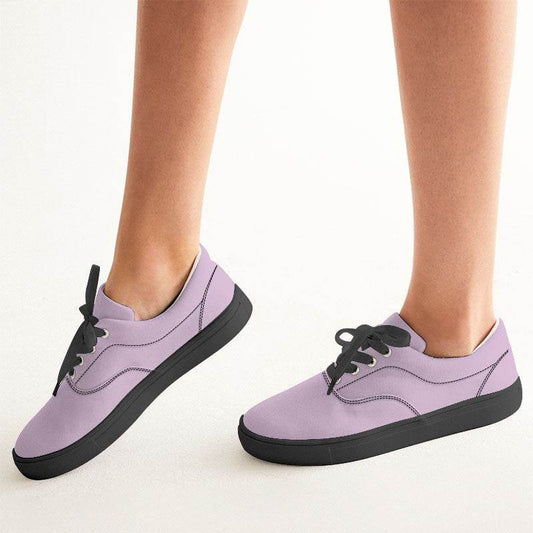Light Fully-Muted Magenta Women's Canvas Sneakers (M-FM-LI) - Woman CloseUp