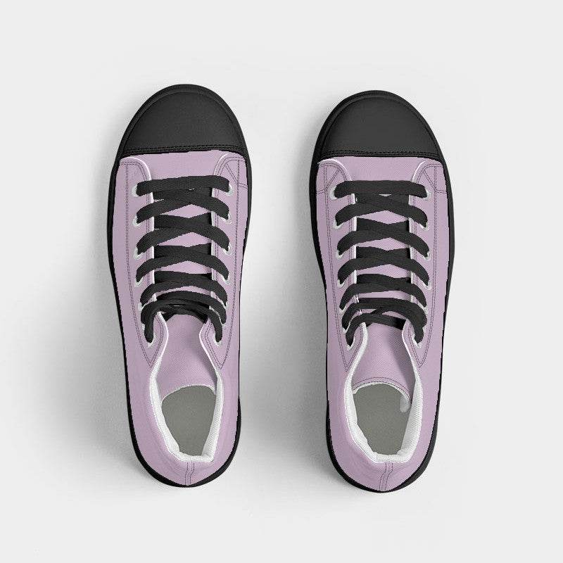 Light Fully-Muted Magenta Women's High-Top Canvas Sneakers (M-FM-LI) - Top