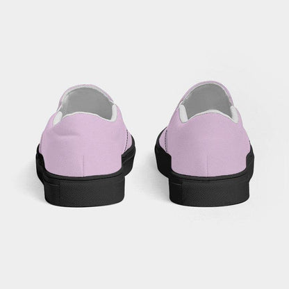 Light Fully-Muted Magenta Women's Slip-On Canvas Sneakers (M-FM-LI) - Back