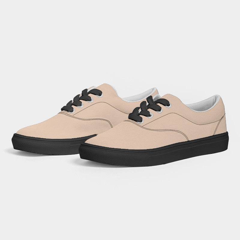 Light Fully-Muted Orange Men's Canvas Sneakers (O-FM-LI) - Side 3