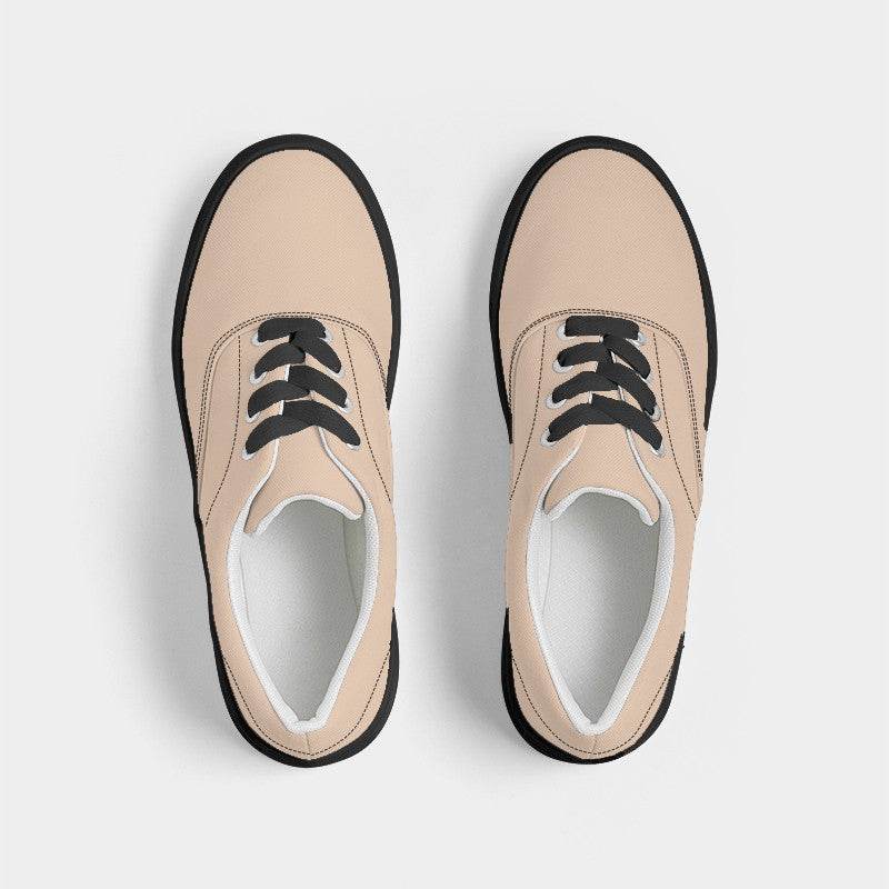 Light Fully-Muted Orange Men's Canvas Sneakers (O-FM-LI) - Top