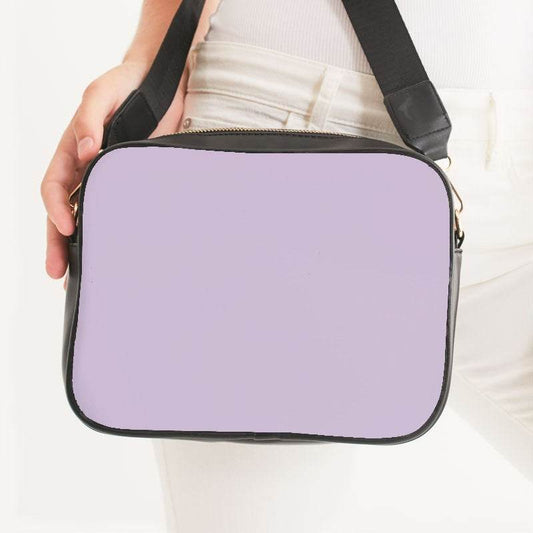 Light Fully-Muted Purple Crossbody Bag (MPU2-FM-LI) - Woman Front CloseUp