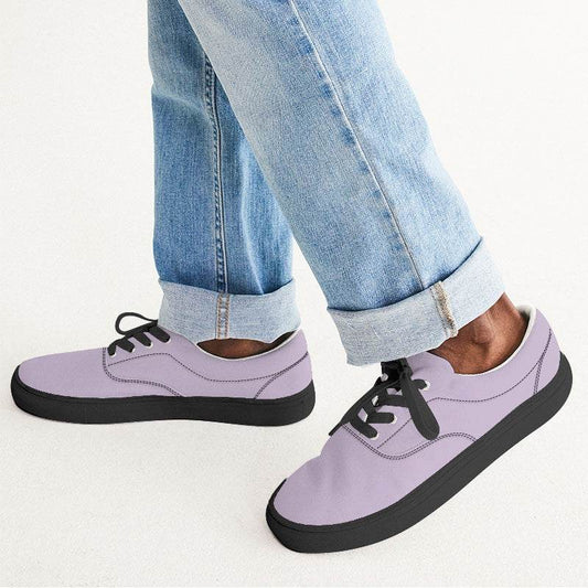 Light Fully-Muted Purple Men's Canvas Sneakers (MPU2-FM-LI) - Man CloseUp