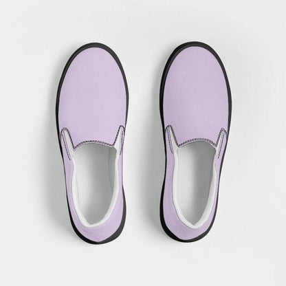 Light Fully-Muted Purple Men's Slip-On Canvas Sneakers (MPU2-FM-LI) - Top