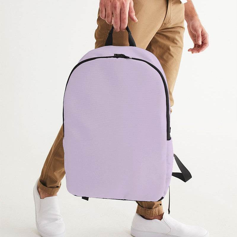 Light Fully-Muted Purple Waterproof Backpack (MPU2-FM-LI) - Man Holding CloseUp