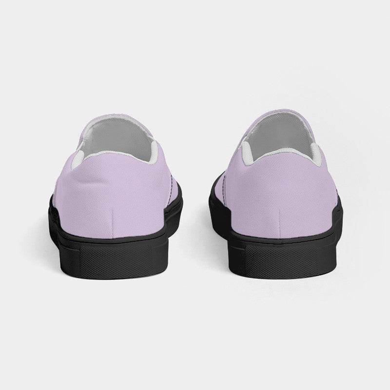 Light Fully-Muted Purple Women's Slip-On Canvas Sneakers (MPU2-FM-LI) - Back
