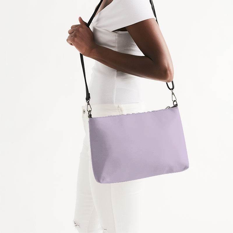 Light Fully-Muted Purple Zip Pouch (MPU2-FM-LI) - Side CloseUp