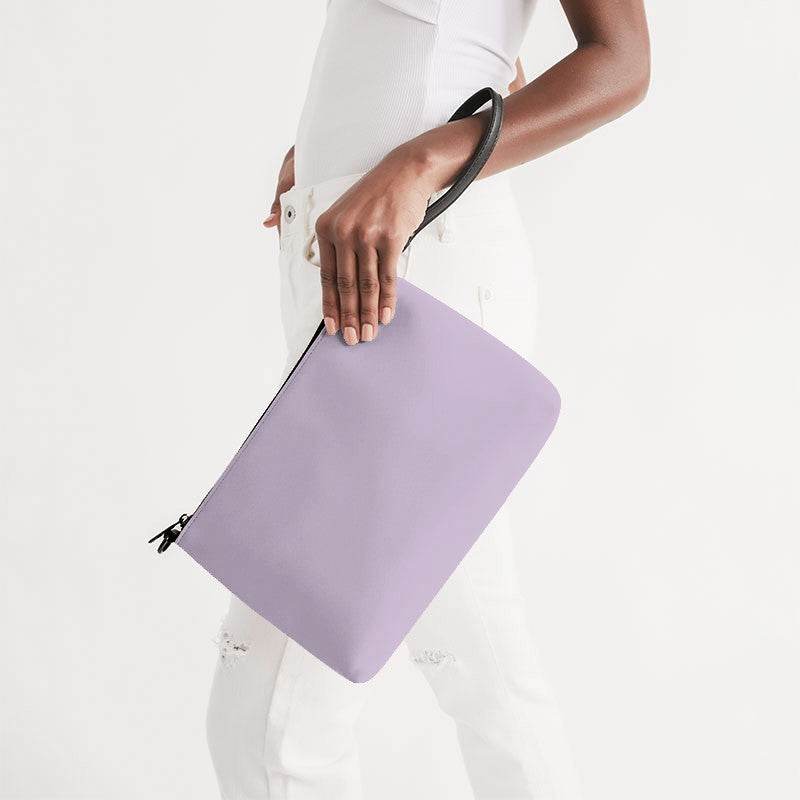 Light Fully-Muted Purple Zip Pouch (MPU2-FM-LI) - Side Holding