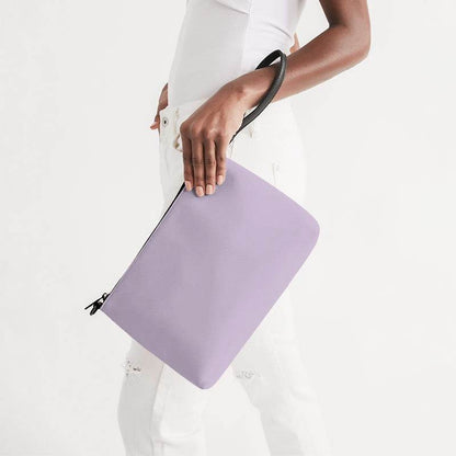 Light Fully-Muted Purple Zip Pouch (MPU2-FM-LI) - Side Holding