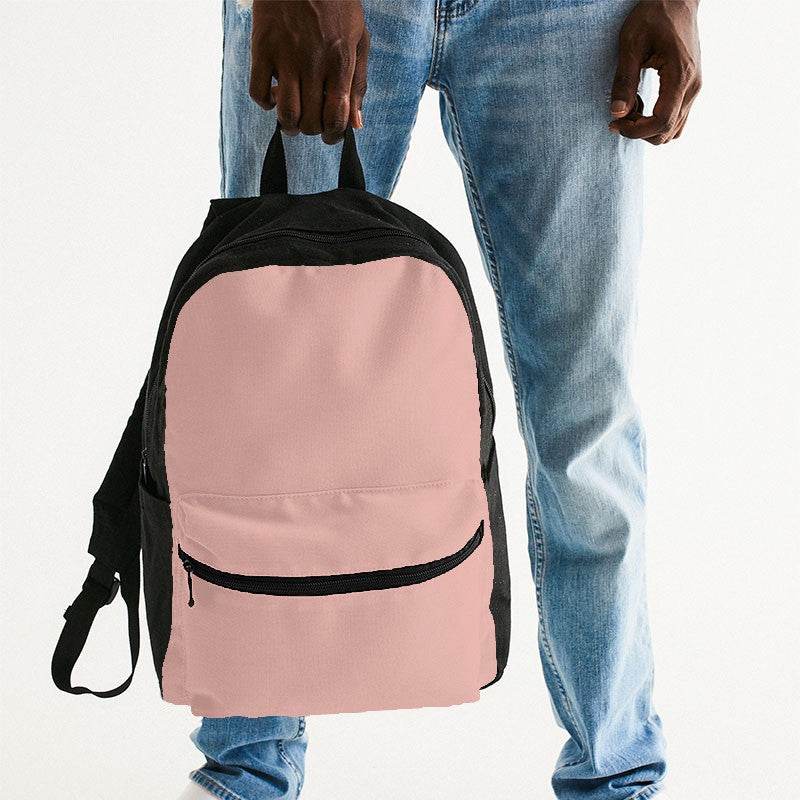 Light Fully-Muted Red Canvas Backpack (R-FM-LI) - Man Holding