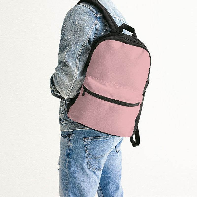 Light Fully-Muted Red Canvas Backpack (RPI2-FM-LI) - Man Back CloseUp
