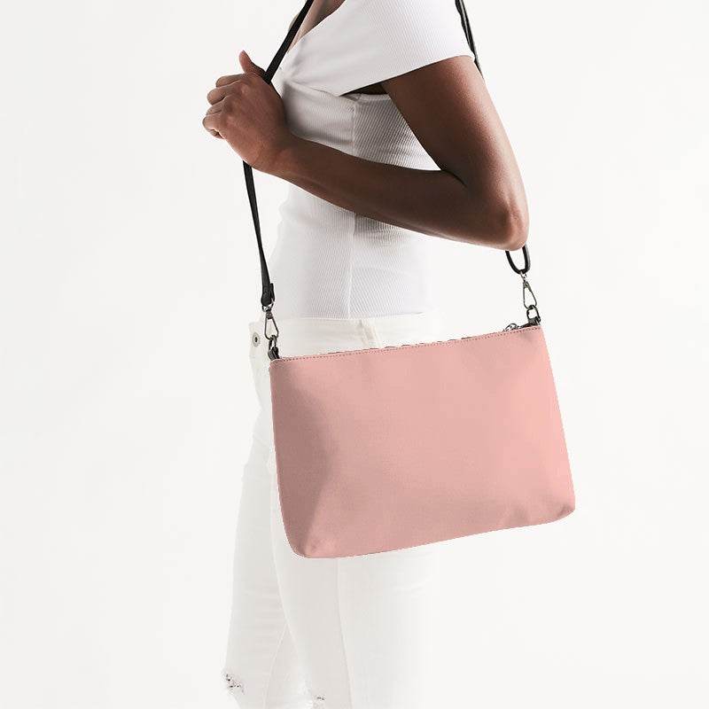 Light Fully-Muted Red Zip Pouch (R-FM-LI) - Side CloseUp