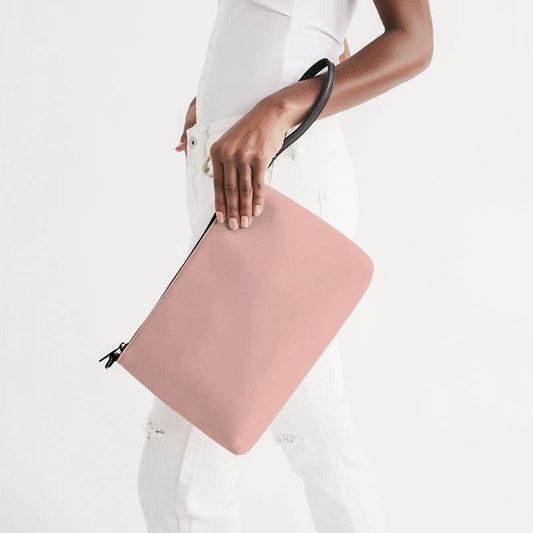 Light Fully-Muted Red Zip Pouch (R-FM-LI) - Side Holding