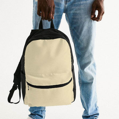Light Fully-Muted Yellow Canvas Backpack (Y-FM-LI) - Man Holding