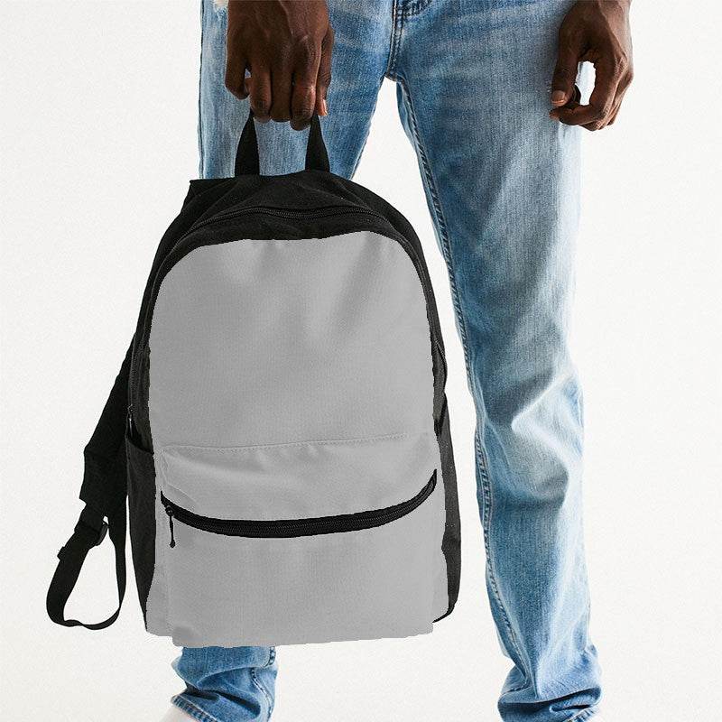 Light Gray Canvas Backpack (N-FN-LG) - Man Holding