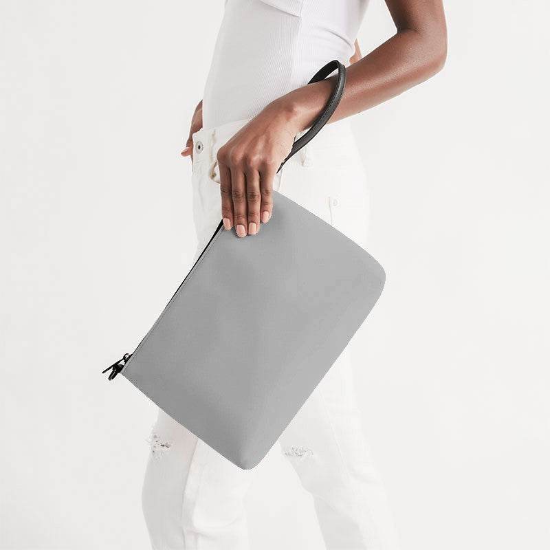 Light Gray Zip Pouch (N-FN-LG) - Side Holding