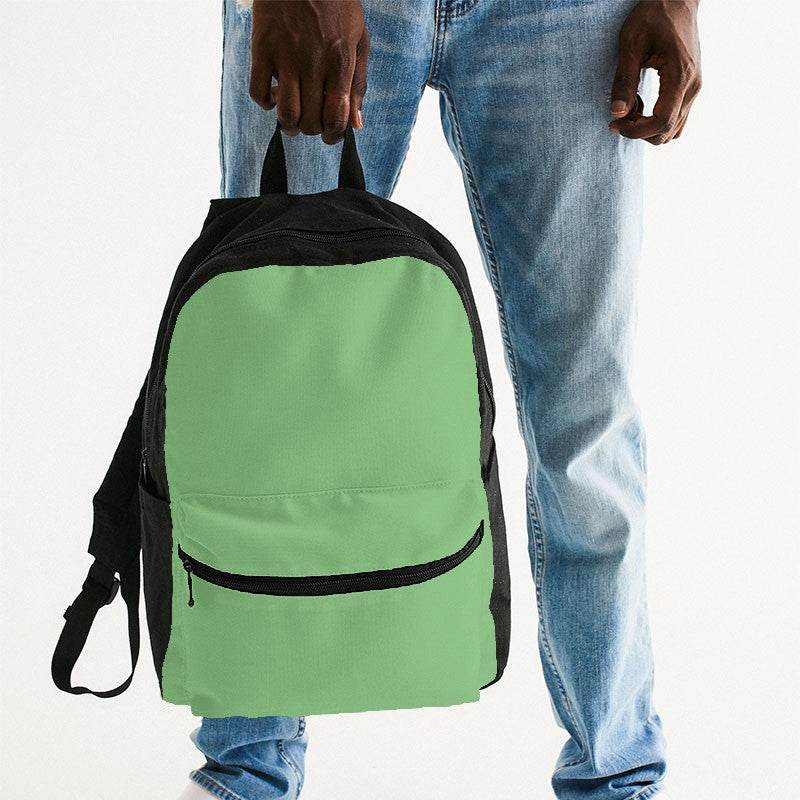 Light Green Canvas Backpack (GL1-ME-LI) - Man Holding