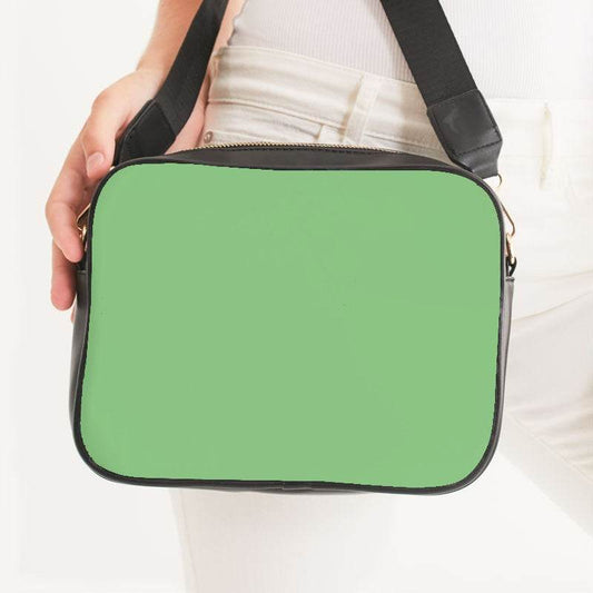 Light Green Crossbody Bag (GL1-ME-LI) - Woman Front CloseUp