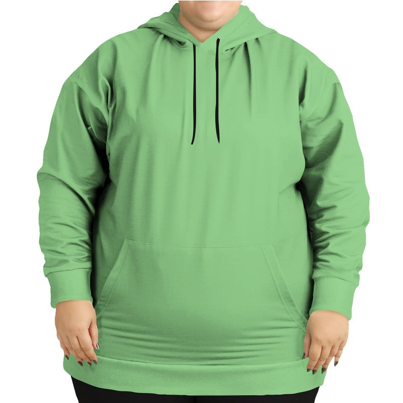 Light Green Hoodie PLUS (GL1-ME-LI) - Woman Front PLUS
