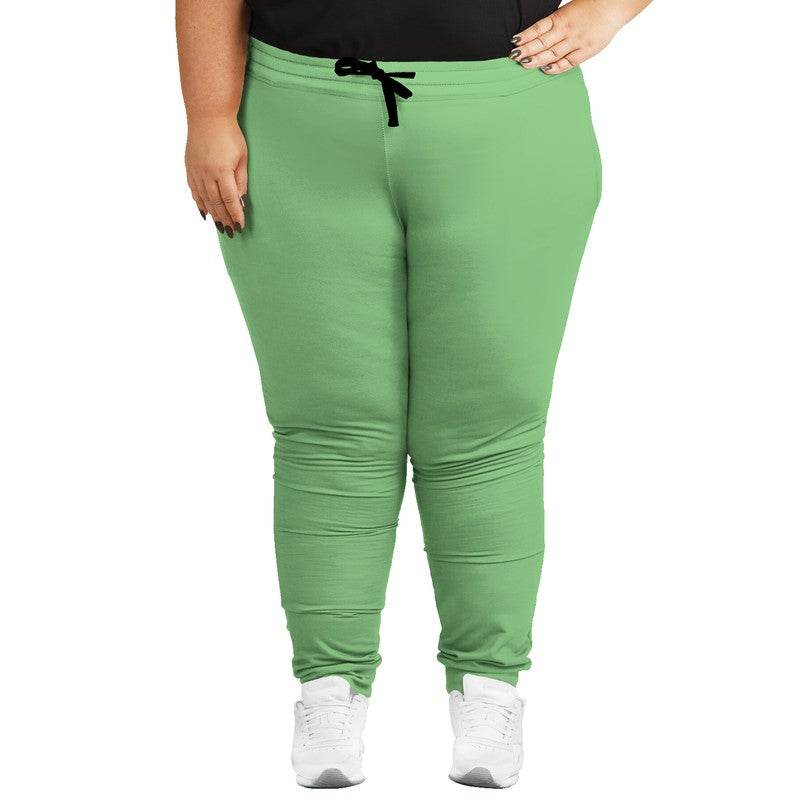 Light Green Joggers PLUS (GL1-ME-LI) - Woman Front PLUS