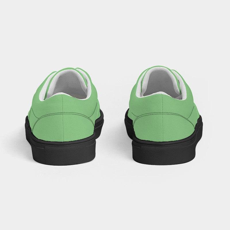 Light Green Men's Canvas Sneakers (GL1-ME-LI) - Back