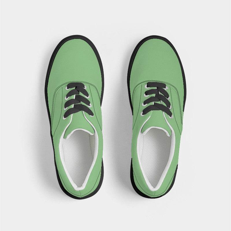 Light Green Men's Canvas Sneakers (GL1-ME-LI) - Top