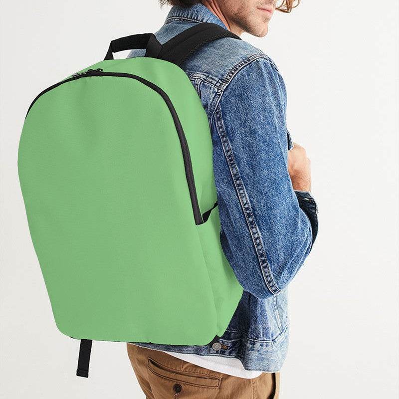 Light Green Waterproof Backpack (GL1-ME-LI) - Man CloseUp