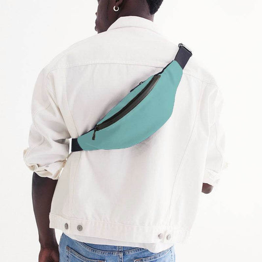 Light Medium Blue-Green Belt Bag (CBG2-ME-LI) - Man Back
