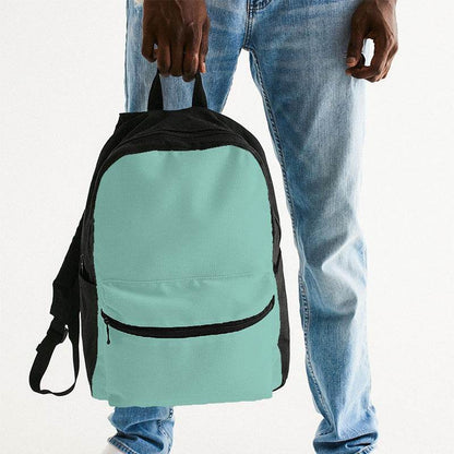 Light Medium Blue-Green Canvas Backpack (BG-ME-LI) - Man Holding