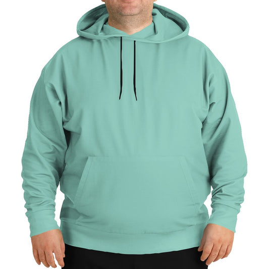Light Medium Blue-Green Hoodie PLUS (BG-ME-LI) - Man Front PLUS