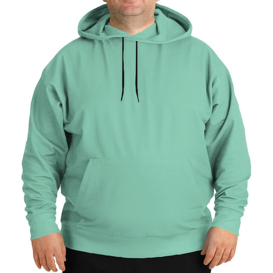 Light Medium Blue-Green Hoodie PLUS (BGG1-ME-LI) - Man Front PLUS