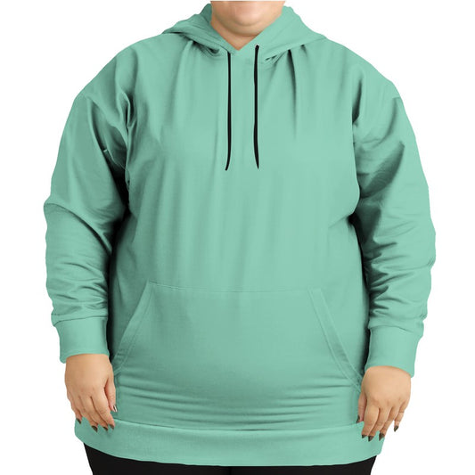 Light Medium Blue-Green Hoodie PLUS (BGG1-ME-LI) - Woman Front PLUS