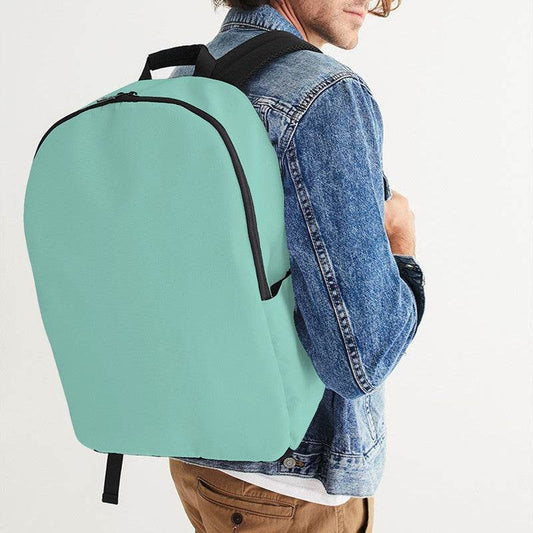 Light Medium Blue-Green Waterproof Backpack (BG-ME-LI) - Man CloseUp